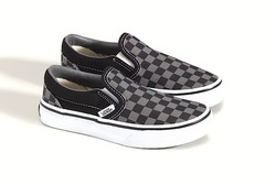Vans Classic Slip-On Shoes Checkboard Black Pewter – Size 13C UY Youth Kids NEW