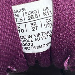 ASICS Contend Purple Hook & Loop Mesh Kids Sneakers US 11K EU 28.5