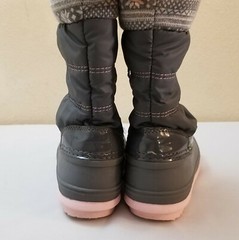 Sz 13 M Kids Totes Evelyn Gray Rain Winter Snow Boots Waterproof Shell Snowflake