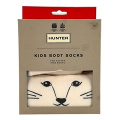 Hunter Kids Arctic Fox Boot Socks White Size 4-6 Warm Winter Casual