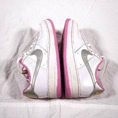 Nike Air Force 1 Low Just Do It White Pink Silver Sneakers 6.5Y Rare 2009 Y2K