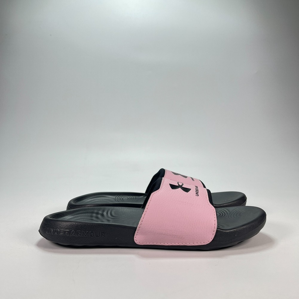 Under Armour Ignite Select Pink Black Slides Sandals 3027227-001 Youth Size 3Y