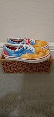 VANS TIE DYE BLOCK Old Skool Sneakers Big Kids Size 3 New In Box Red Blue Orange