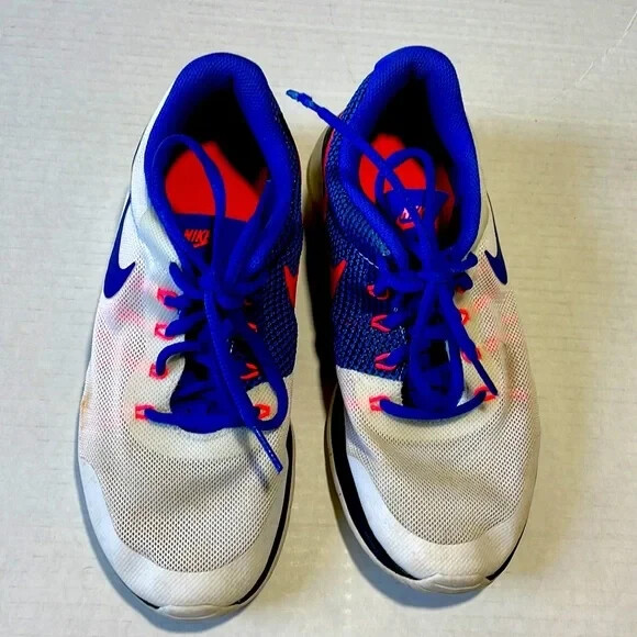Nike Tanjun Racer WHT/ROYAL/HYPER RED Youth 5 sporty GUC