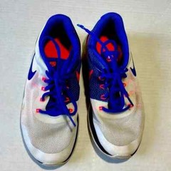 Nike Tanjun Racer WHT/ROYAL/HYPER RED Youth 5 sporty GUC