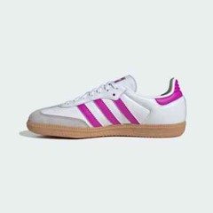 Sz 6.5 – Kid’s Adidas Samba OG J IH2873 White/Purple/Gum