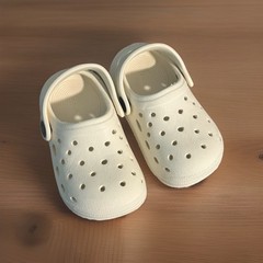 White Unisex Kids Synthetic Slip-On Clogs with Strap, Lightweight, Breathable