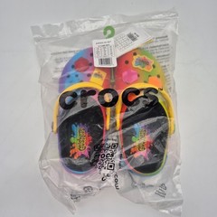 Crocs Gushers Classic Clogs with Jibbitz Charms Kids Size J4 Colorful Shoes