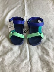 J Crew Crewcuts Colorblocked Strappy Sandal, Blue, Kids US Size 4