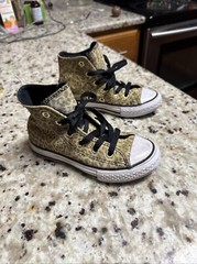 Leopard print converse all star high tops Kids/youth size 11