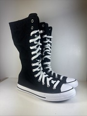 Converse Chuck Taylor All Star XX Size 2 Girls Black White Shoes Lace Up Zipper