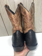 Dan Post Youth – Size 5D Brown/Black Square Toe Cowboy Boots Style DPC3944
