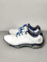 FootJoy FJ Kids Junior DNA Golf Shoes 45023 White/Navy Blue/Gray Youth Size 5M