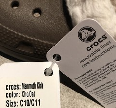 New crocs MAMMOTH Warm Clogs Shoes Chocolate/oat Kid’s C10-C11-winter Lining