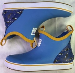 Xtratuf Kid’s Ankle Deck Boots-Light Blue/Whale Pattern-Size: 6