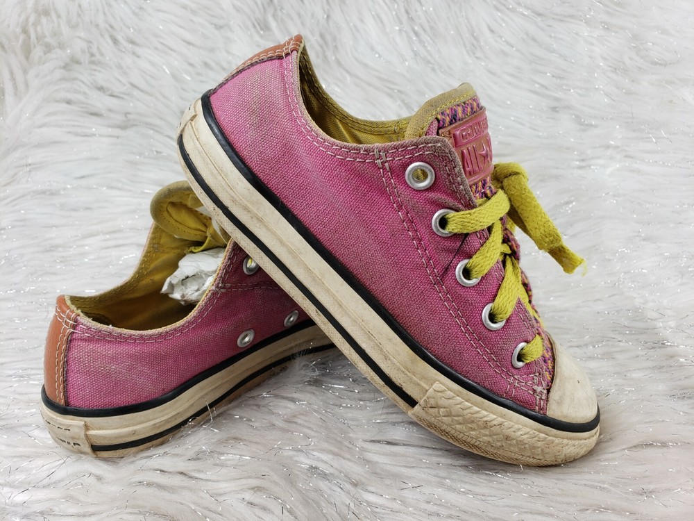 CONVERSE ALL STAR 651688F Pink Yellow Sneakers Junior Size 12 / 29