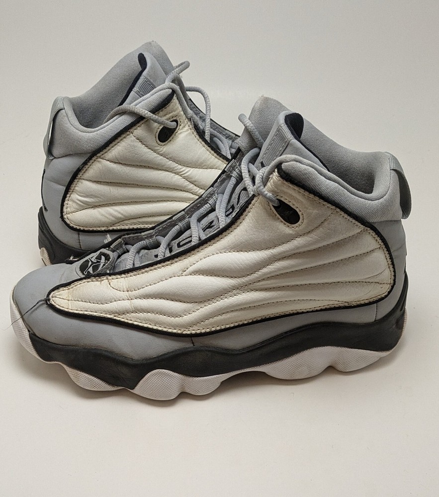 Youth Jordan Pro Strong High Gray White Basketball Shoes 407484-013 Size 6Y