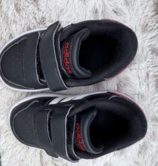 Adidas Hoops 2.0 Sneakers Black Red White Kids FY9444 Size 6K