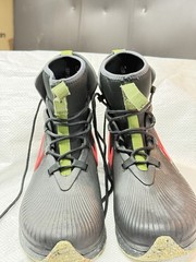 Nike Binzie Waterproof Rain Boots Youth Boys Size 5Y Black Red Swoosh BQ5380 001