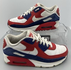 Nike Air Max 90 “USA” Red White Blue DA9022-100 Grade School Size 6Y