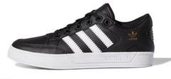 Kids Adidas ORTHOLITE Hardcourt Low Top Black White Sneakers Size 2 – Excellent