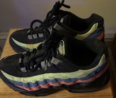 Nike Air Max 95 Grade School 4Y Green Blue Pink Suede