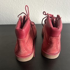 Timberland Premium Waterproof Boot Dark Red Leather Size US 12 Toddler Primaloft
