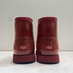 UGG Classic Clear Mini Samba Red Waterproof Boots Kids Youth Size 4