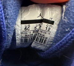 Jordan 12 Retro Deep Royal Blue (TD) Size 6c Sneakers Shoes
