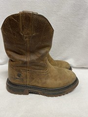 Rocky Kids Pull On Boots Original Flex Brown Leather Western Waterproof Size 1