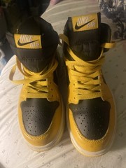 Excellent Condition. Nike Air Jordan 1 Retro OG Yellow Black High Top Sneaker