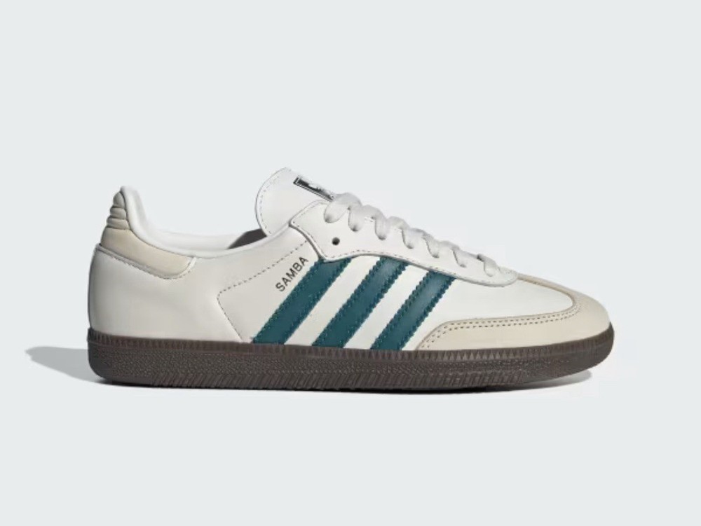 Adidas Zamba Ivory & Green Size 7 Unisex Brand New