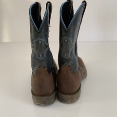 Ariat Tombstone Earth Boot Black Brown Unisex Youth 3 Stitched Stitching Cowboy