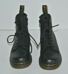 Dr. Martens 1460 J Pascal Side Zipper Boots Black Kids Size 11 US/10 UK AW004