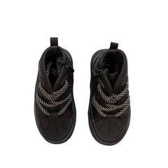 Carters Kids Toddler Black High Top Boots Side Zip Lug Sole Shoes Size 5