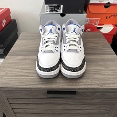 Nike Air Jordan 3 Retro Size 5Y Racer Blue White Youth Shoes