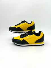 Fila Cress Color Block, Kid (SIZE 2), Black/Yellow/White