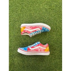 Vans Old Skool Tie Dye Multi Color Low Top Skate Shoes US Juniors 4.0