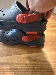 Crocs Classic All Terrain Kids Size C8 Blue & Red Slip On Clogs