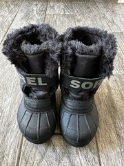 Sorel Kid’s Snow Commander Insulated Warm Boots Black Toddler Size 7C