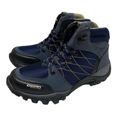 New Discovery Expedition Kids Size 7.5 Hiking Boots Blue Lace up