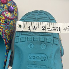 Crocs X Lisa Frank Limited Edition Clogs W/Jibbitz Youth Sz 3 (J3) Womens 5 Aqua