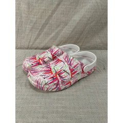 Rugged Shark Kids Tropical Palm Leaf Print Clogs WhiteMulticolor #2043