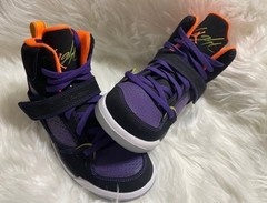 Jordan Flight 45 High Premium GS High Top Sneakers Black/Purple/Orange 1Y