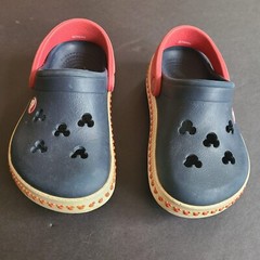 Crocs Mickey Mouse Disney Clogs Children’s 6-7 Logo Character Blue Red Strap