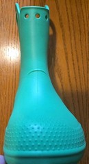 Crocs Handle It Rain Boots Kids J 2 Green Waterproof Pull-On Lightweight