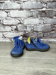 DR MARTENS BLUE CANVAS Clover Fold Down BOOTS YOUTH AIR WALK Boys 5M US/20EU
