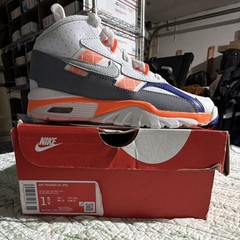 Nike Air Trainer SC PS White Gray Orange High Top Sneakers Youth 1.5Y Leather