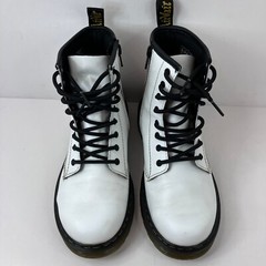 Dr. Martens White Smooth Leather Lace Up Combat Boots Women’s 5 Men’s 4 1460J