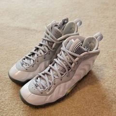 Nike Air Foamposite One GS Light Smoke Grey Rainbow Pixel CU1054-001 Size 6Y EUC